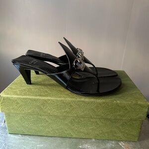 Gucci Black Black Thong Mule
